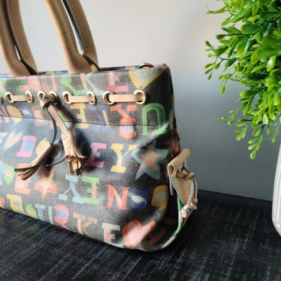 Dooney & Bourke Multicolour Monogram Satchel Tote Bag - Picture 3 of 11